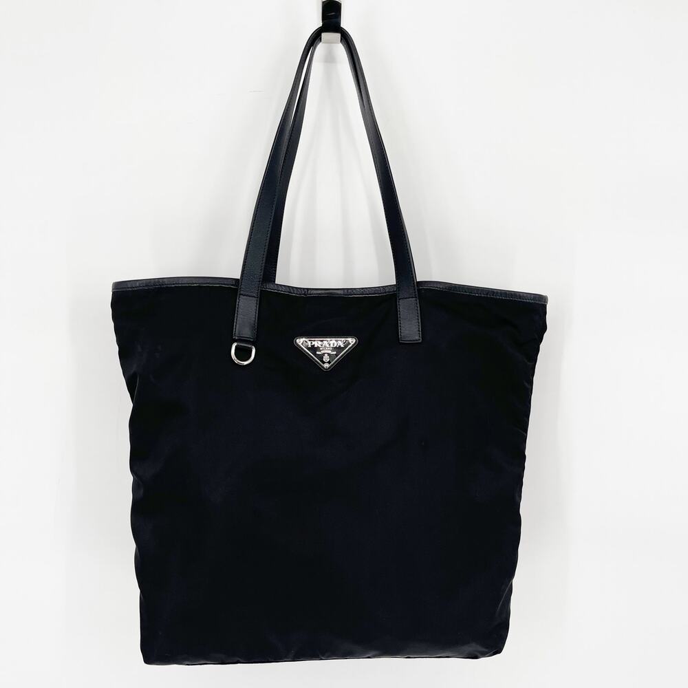 Prada Black Nylon Tote Bag